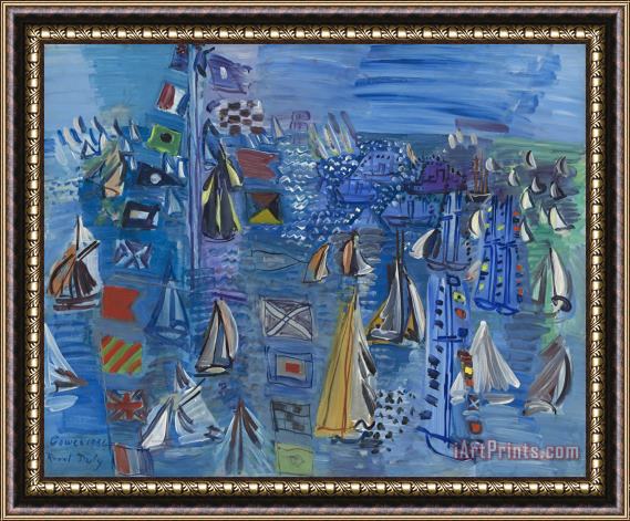 Raoul Dufy Regatta at Cowes Framed Painting