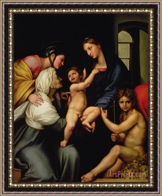 Raphael Madonna Dell'impannata Framed Painting