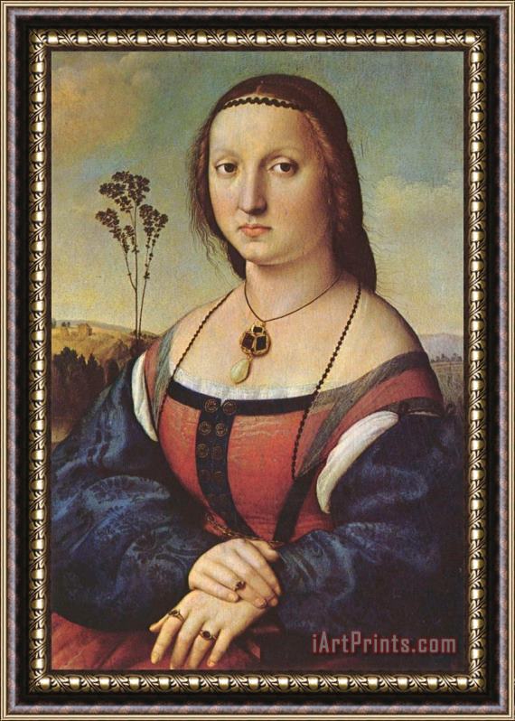 Raphael Portrait of Maddalena Doni Framed Print
