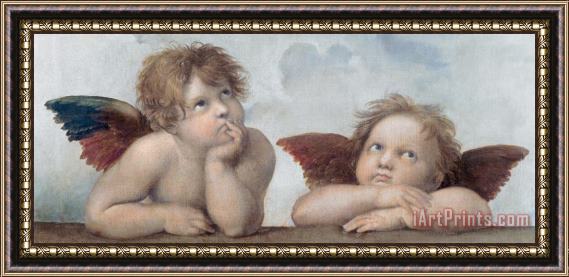 Raphael Putti Detail From The Sistine Madonna Framed Painting