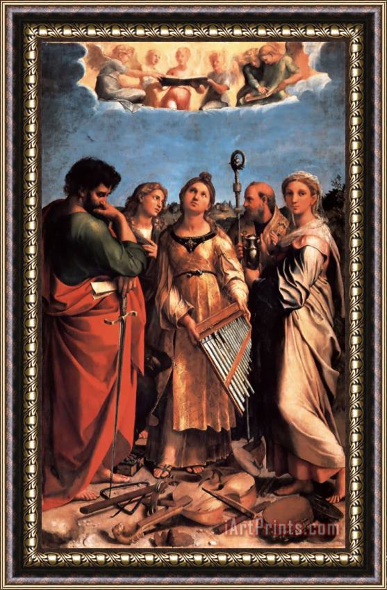 Raphael The Saint Cecilia Altarpiece Framed Print