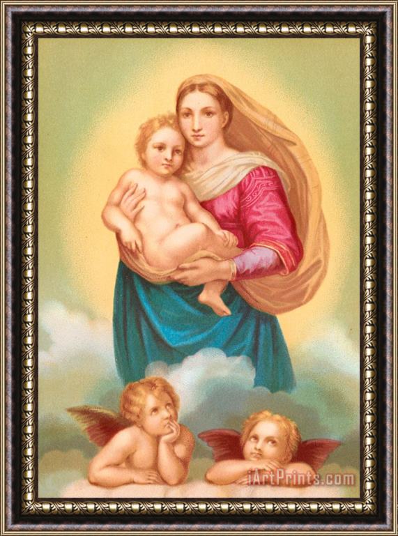 Raphael The Sistine Madonna Framed Painting
