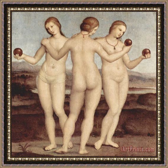 Raphael The Three Graces - 1504-05 Framed Painting