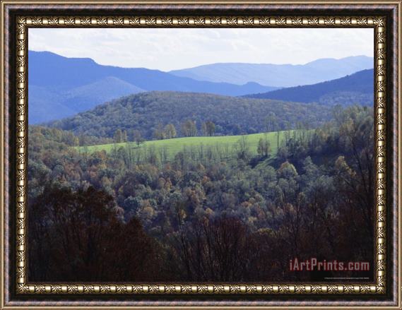 Raymond Gehman Allegheny Front North Fork Mountain And Potomac River Valley Framed Painting