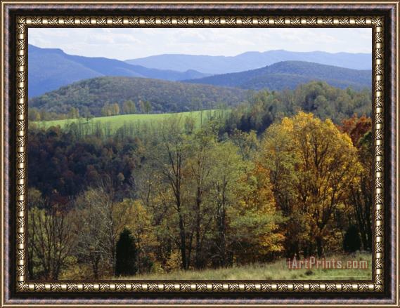 Raymond Gehman Allegheny Front North Fork Mountain And Potomac River Valley Framed Painting