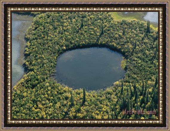 Raymond Gehman An Aerial View of The Mackenzie River Delta Framed Painting