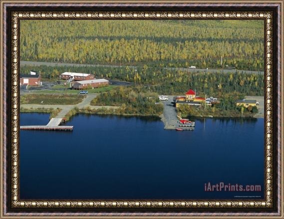 Raymond Gehman An Aerial View of The Town of Inuvik Framed Print