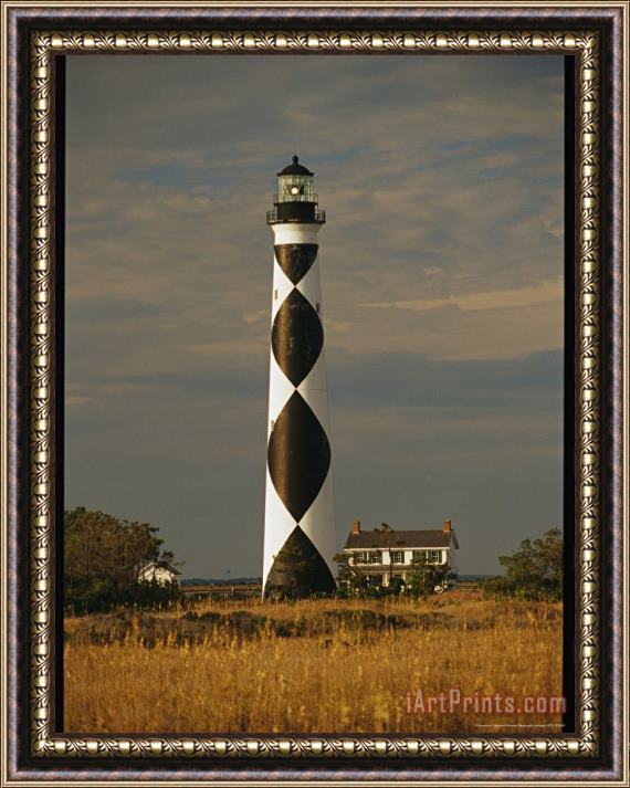 Raymond Gehman Cape Lookout Light Prototype for All Outer Banks Lighthouses Framed Painting