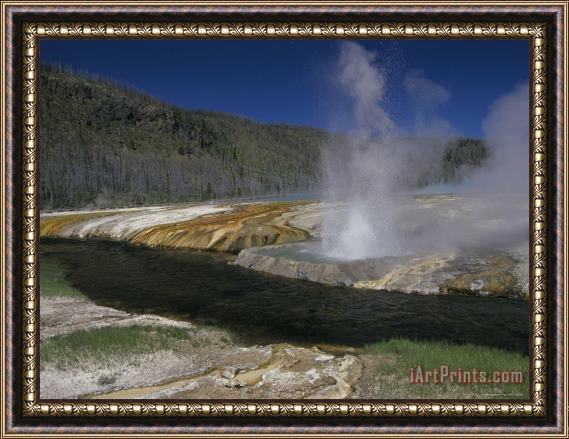 Raymond Gehman Cliff Geyser Along Iron Creek Lets Off Some Steam Framed Painting