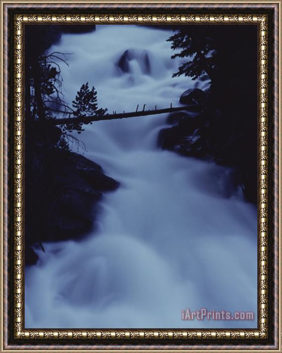Raymond Gehman Creek Swollen with Snow Melt Framed Painting