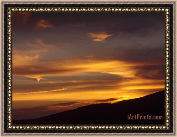 Raymond Gehman Dramatic Sky with Clouds at Sunset Framed Print