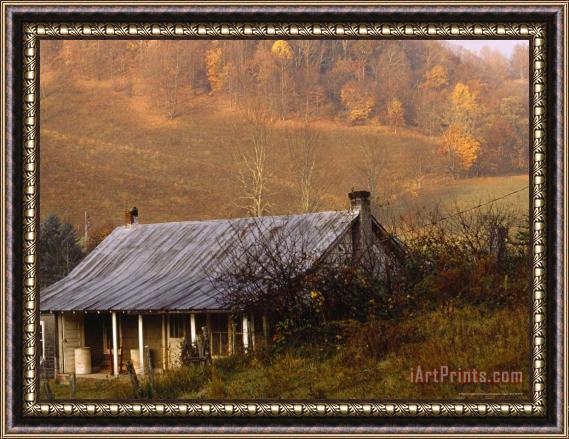 Raymond Gehman Farm House Near Volney Virginia in Central Appalachia Framed Painting