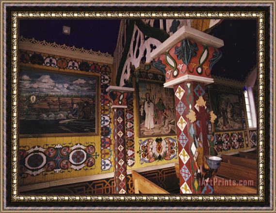 Raymond Gehman Hand Painted Murals on The Church Walls of Our Lady of Good Hope Framed Print