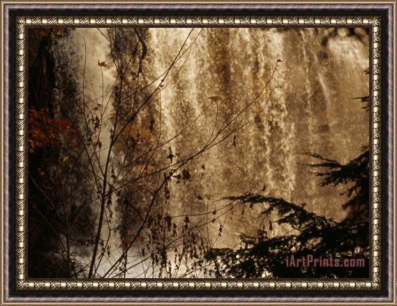Raymond Gehman Scenic View of The Cascading Water of Blackwater Falls Framed Print