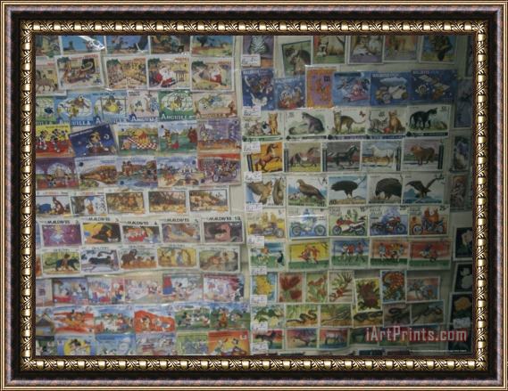 Raymond Gehman Stamps for Sale at a Souvenir Stand Framed Painting