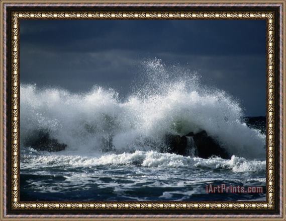 Raymond Gehman Storm Surf on The Gulf of St Lawrence Framed Print