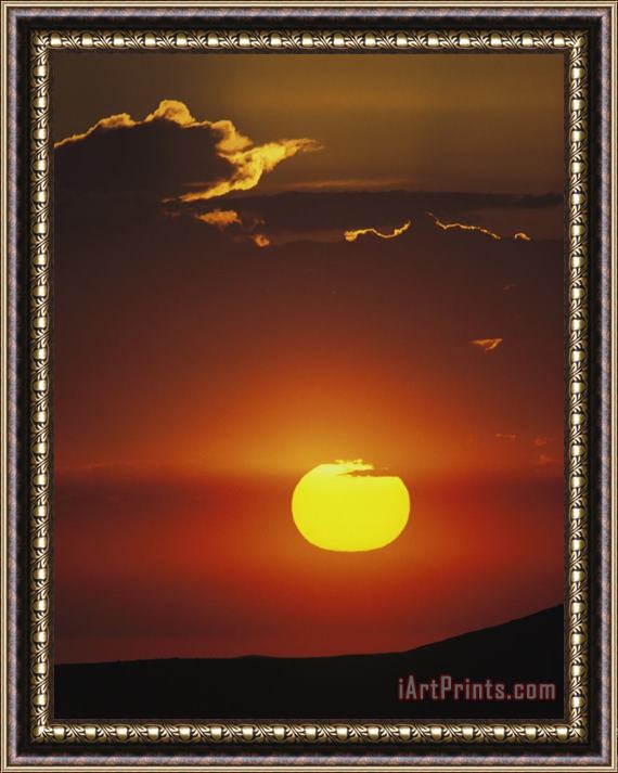Raymond Gehman Sun And Clouds at Sunrise Yellowstone National Park Wyoming Framed Print
