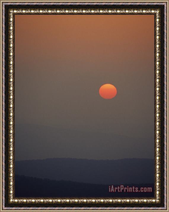 Raymond Gehman Sunrise Over Allegheny Mountain Ridges Framed Painting