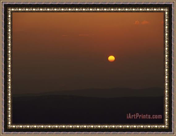 Raymond Gehman Sunrise Over Mountain Ridges of The Allegheny Front Framed Print