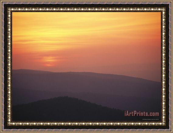 Raymond Gehman Sunset From Ravens Roost Overlook Framed Painting