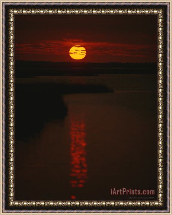 Raymond Gehman Sunset Over Assateague Channel Framed Painting