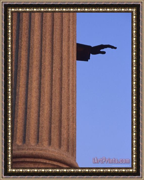 Raymond Gehman The Hand of an Abraham Lincoln Statue on The Pennsylvania Memorial Framed Painting