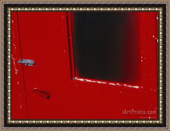 Raymond Gehman The Red Door of a Fuel Shed Framed Painting