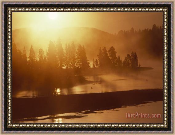 Raymond Gehman Twilight View of The Yellowstone River Yellowstone Wyoming Framed Print