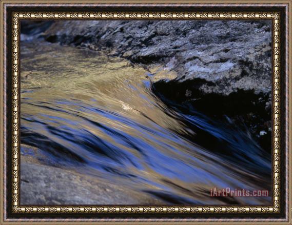 Raymond Gehman Water Rushing Over Stones in The Whitewater River Framed Painting