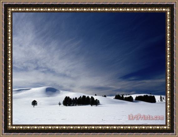 Raymond Gehman Winter Landscape at Hayden Valley Framed Print