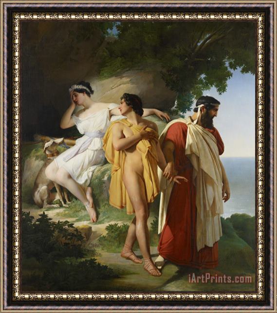 Raymond Quinsac Monvoisin Telemachus And Eucharis Framed Painting