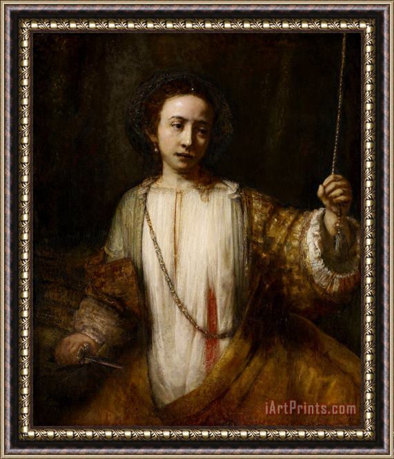 Rembrandt Harmensz van Rijn Lucretia Framed Painting