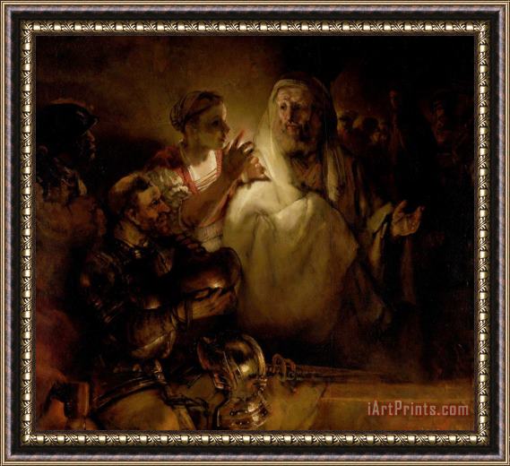 Rembrandt Harmensz van Rijn The Denial of St Peter Framed Print