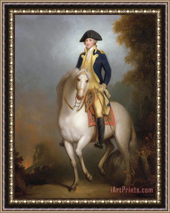Rembrandt Peale Equestrian portrait of George Washington Framed Painting