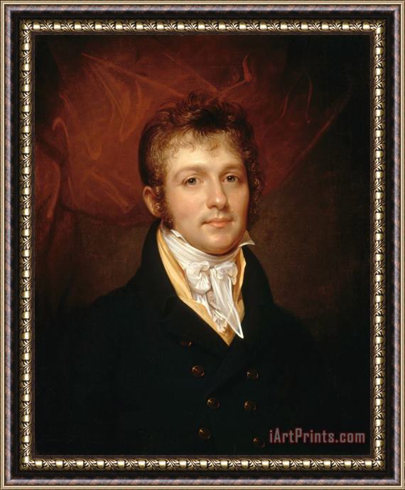 Rembrandt Peale Portrait of Edward Shippen Burd of Philadelphia Framed Print