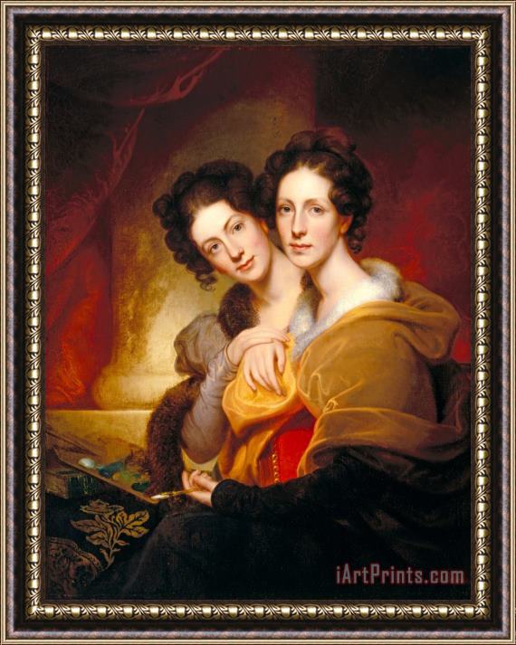 Rembrandt Peale The Sisters (eleanor And Rosalba Peale) Framed Print