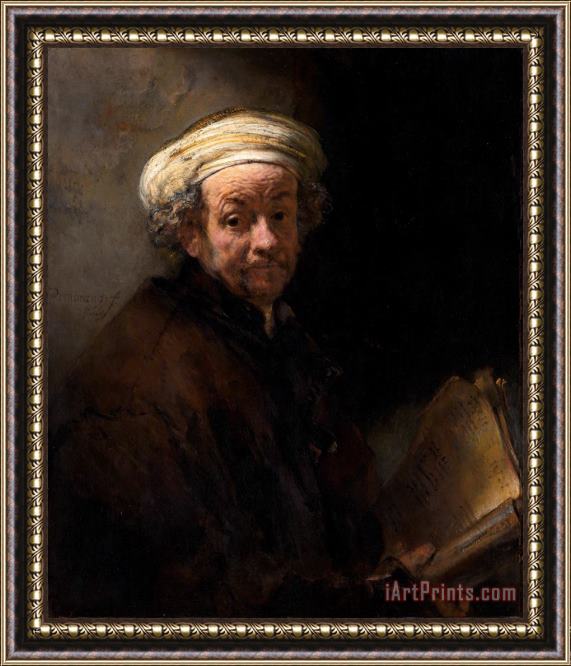 Rembrandt Self Portrait As The Apostle St Paul Framed Painting