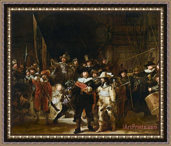 Rembrandt The Nightwatch Framed Painting