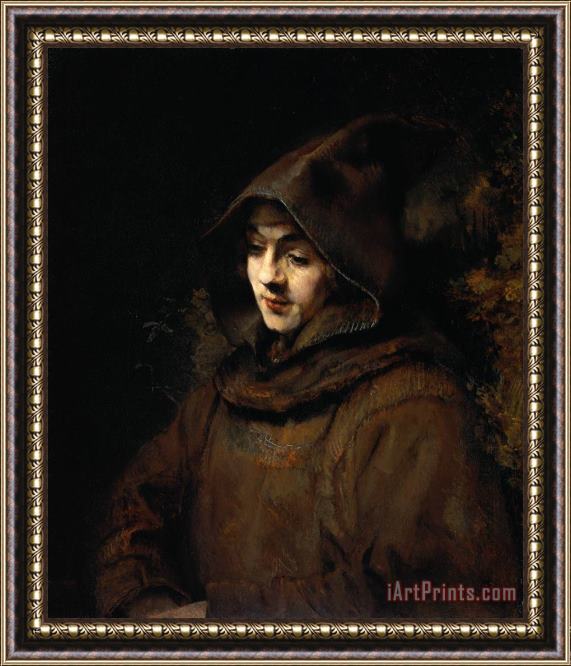 Rembrandt Titus Van Rijn in a Monk's Habit Framed Painting