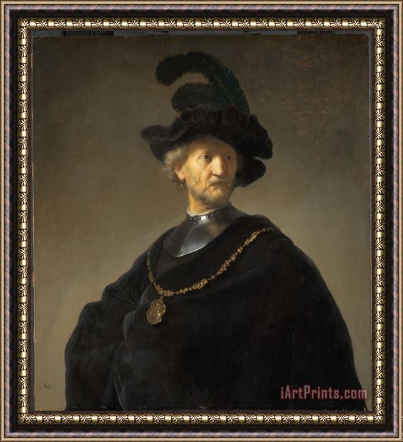 Rembrandt van Rijn Old Man With A Gold Chain Framed Painting