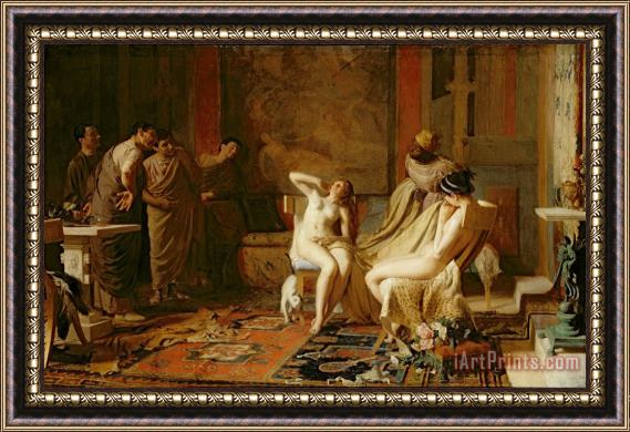 Remy Cogghe Female Slaves Presented to Octavian Framed Print