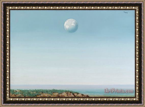 rene magritte L'empire De La Reflexion Framed Painting
