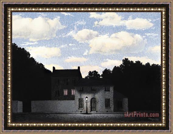 rene magritte L'empire Des Lumieres Framed Painting