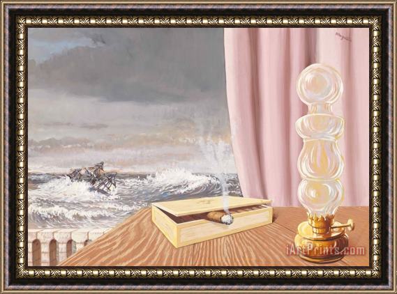 rene magritte La Traversee Difficile (ii), 1946 Framed Painting