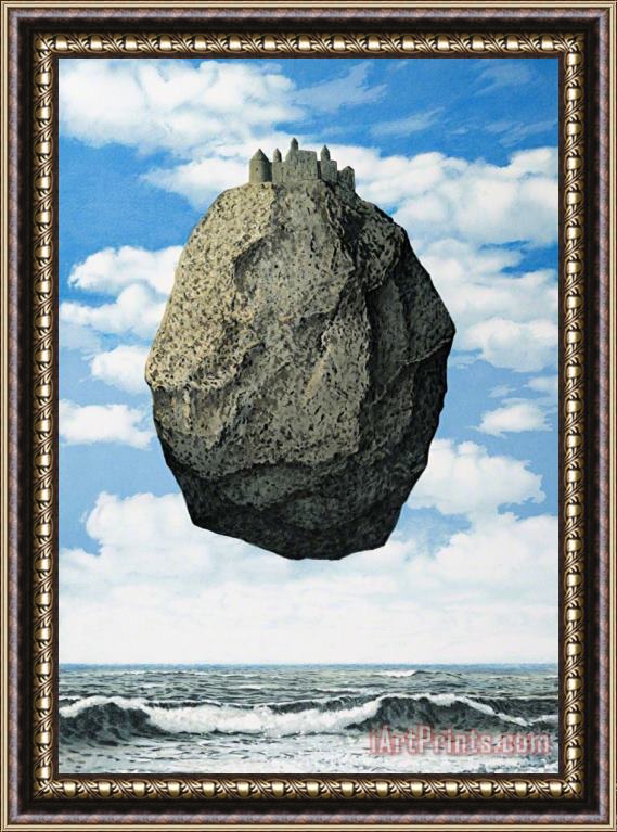 rene magritte Le Chateau Des Pyrennees Framed Painting