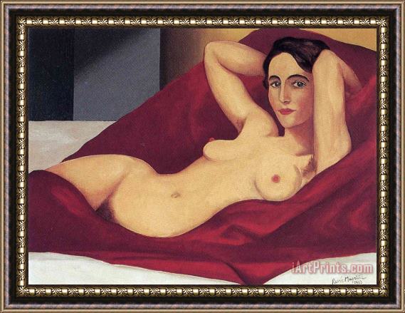 rene magritte Reclining Nude 1925 Framed Painting