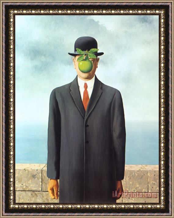 rene magritte Son of Man 1964 Framed Painting