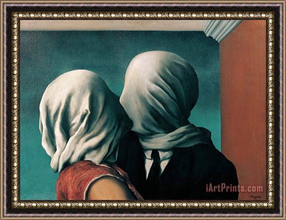 rene magritte The Lovers 1928 Framed Painting