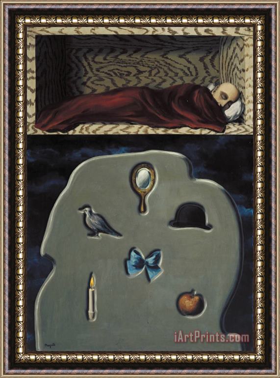 rene magritte The Reckless Sleeper, 1928 Framed Painting