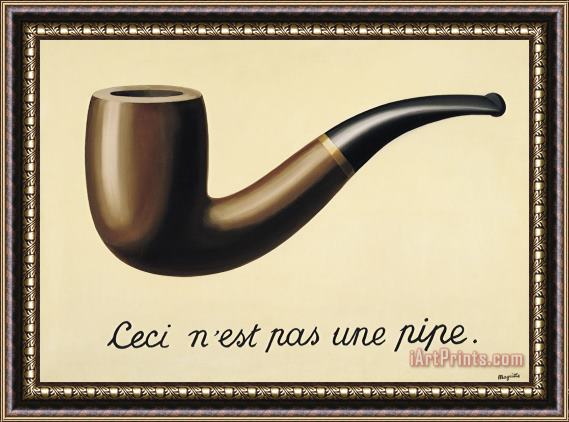 rene magritte The Treachery of Images This Is Not a Pipe 1948 Framed Print